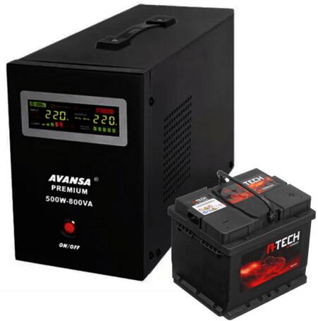 Tartalék tápegység keringető szivattyúkhoz AVANSA UPS 500W 12V + akkumulátor 38264 (38264)
