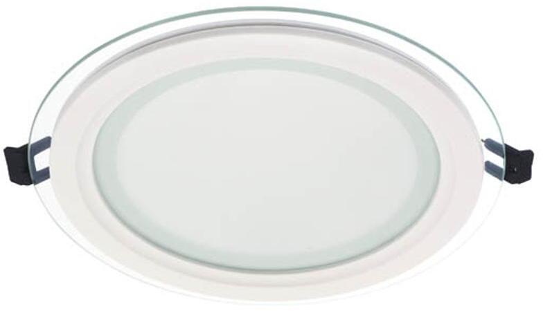 Led Round Panel Downlight Recessed Mounted With Glass Lena-Rg Φ160X40mm 12W 1200lm 6000K (Cool White) 2023450 VITO (2037)