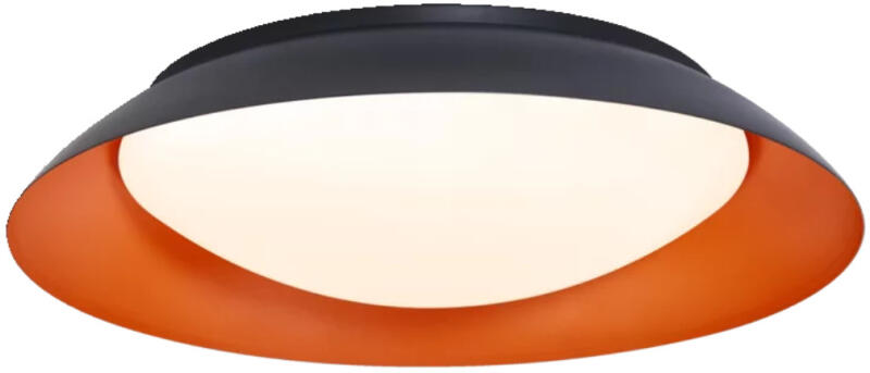 Orbis Plate fürdőszobai mennyezeti LED lámpa fekete-narancssárga színben, 48 cm (4099854285936)