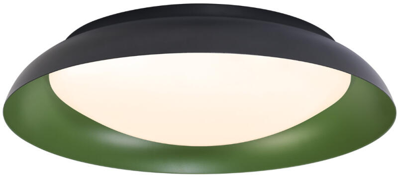 Orbis Plate fürdőszobai mennyezeti LED lámpa, fekete-zöld színben, 48 cm (4099854285875)