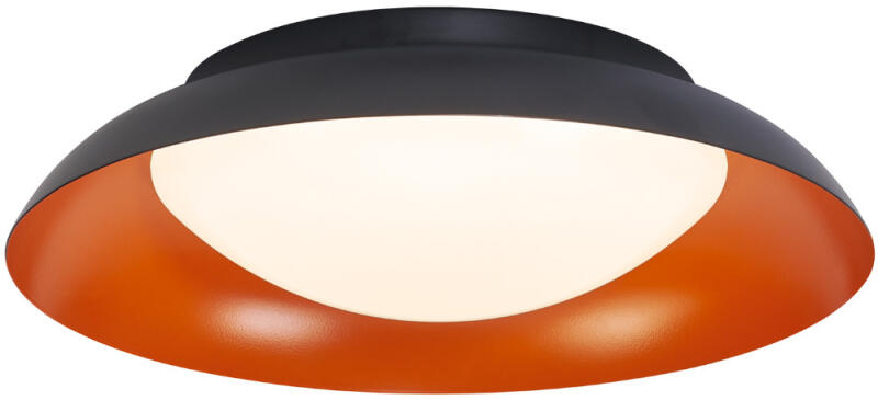 Orbis Plate fürdőszobai mennyezeti LED lámpa fekete-narancssárga színben, 31 cm (4099854285899)