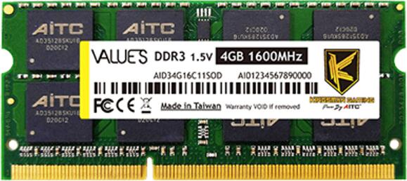 4GB DDR3 1600MHz KSD34G16C11SOL