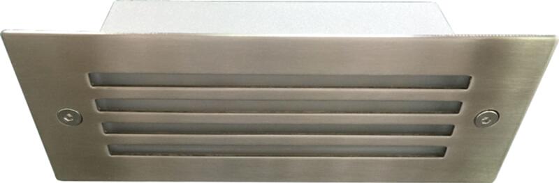 Tracon LVS02 LED süllyesztett fali lámpatest takaróráccsal, ezüst 110-240 VAC, 1, 5 W, 100 lm, 3500 K, IP54, EEI=G (LVS02)