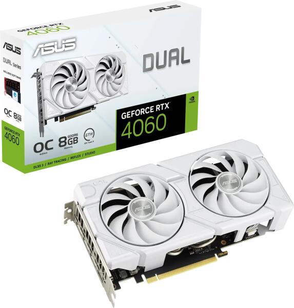 GeForce RTX 4060 Dual Evo White OC 8GB GDDR6 (DUAL-RTX4060-O8G-EVO-WHITE)
