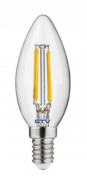 LD-C35FL4-30 LED FÉNYFORRÁS, FILAMENT, C35, MELEG FEHÉR, E14, 4W, AC220-240V/ 50-60Hz, RA>80, FÉNYSZÖG (LD-C35FL4-30)