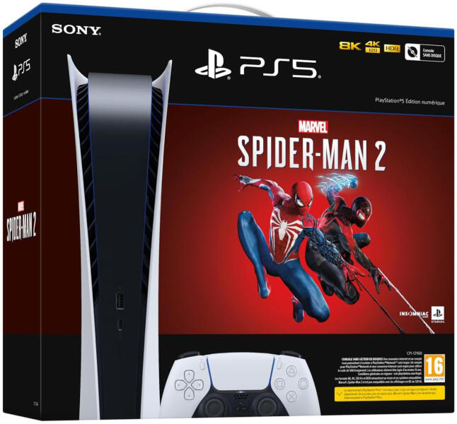 Sony PlayStation 5 (PS5) Digital Edition + Marvel Spider-Man 2 Sony PlayStation 5 (PS5) Digital Edition + Marvel Spider-Man 2