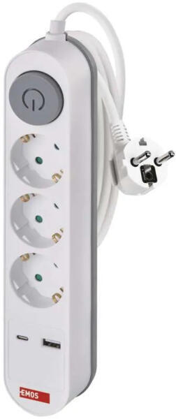 3 Plug + 2 USB 2 m Switch (P1322PD)