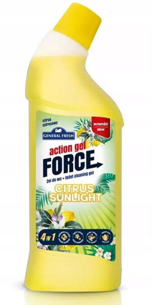 WC tisztító gél 1 liter Action Gel Force Citrus