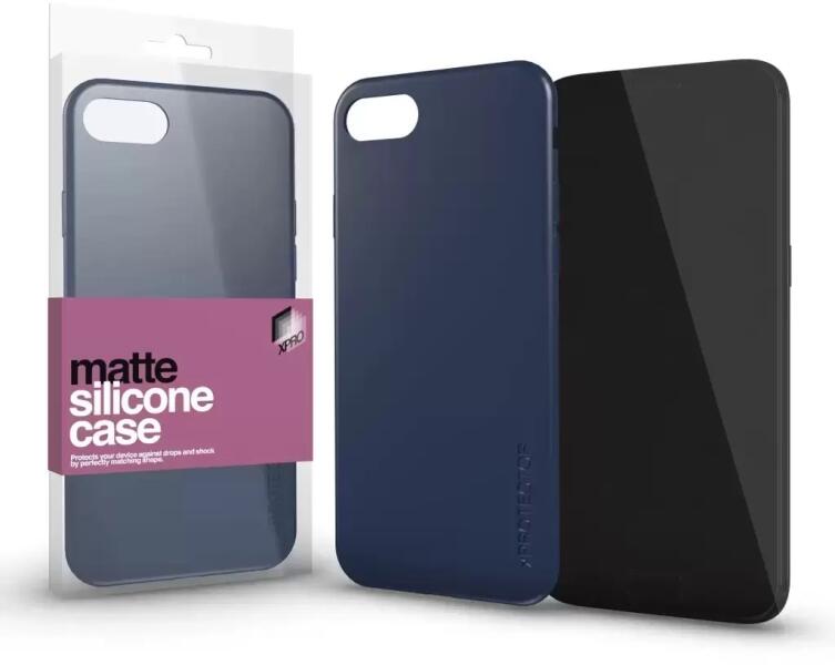 iPhone 15 Pro silicone case matte blue (128876)