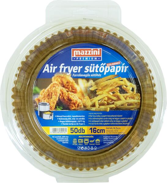 Mazzini Prémium sütőpapír 50db Air Fryer kerek 16cm