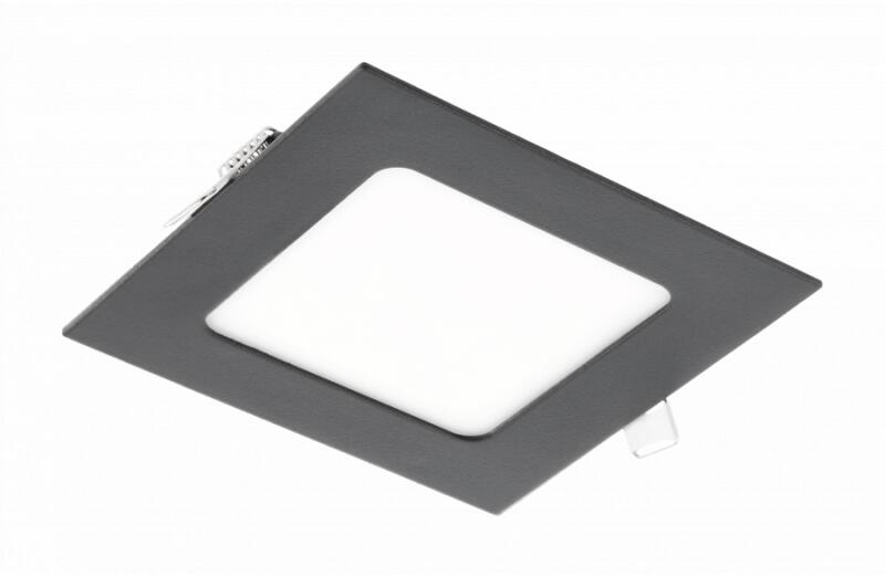 LD-MAW07W-CBP-10 MATIS PLUS LED lámpatest, mélysugárzó, 7W, fekete, 3000K, 560lm, AC220-240V, hornyos, IP20, 120° (LD-MAW07W-CBP-10)