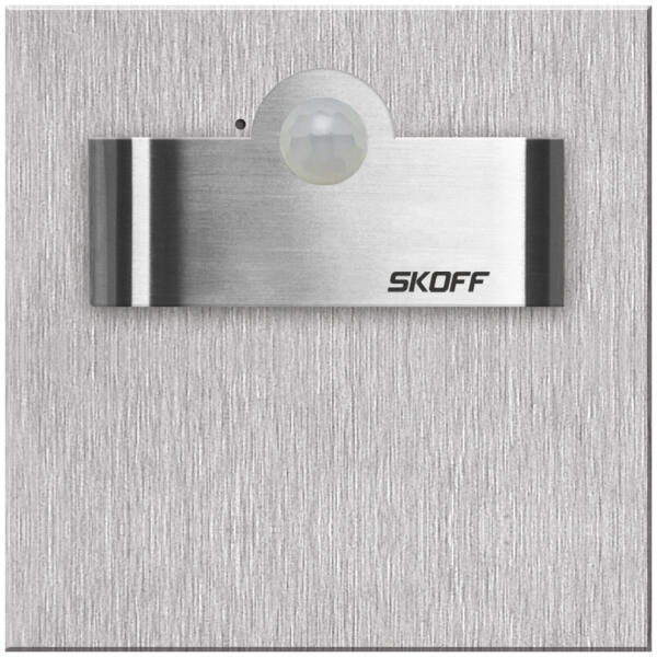 LED lépcsőlámpa 1W 4000K 10V DC IP20 Inox TANGO SHORT Skoff mozgásérzékelővel (SKOPR3400)