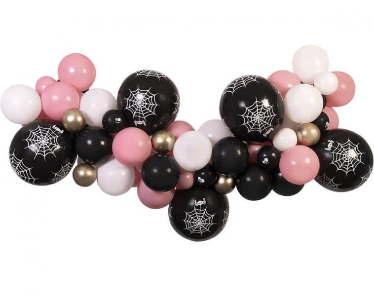 Halloween Pink léggömb, lufi girland szett 65 db-os (MLG031782) - kidsfashion