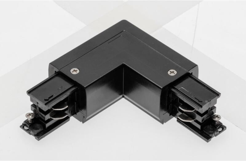 XAE-LKLPWC-10 L csatlakozó 90° 3-áramkörű X-RAIL-hez, 101x101mm, belső, fekete (XAE-LKLPWC-10)