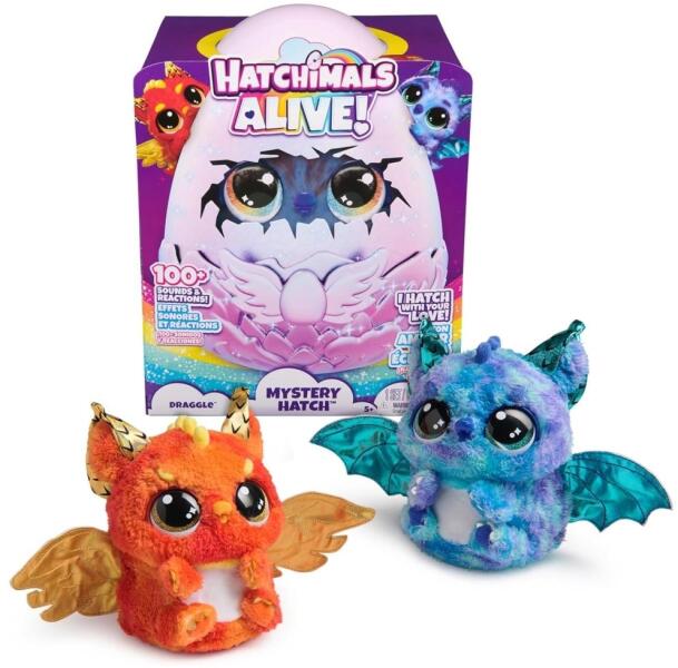 Hatchimals - Alive! Titkos óriás tojás interaktív kedvenccel - Draggle (6069282)