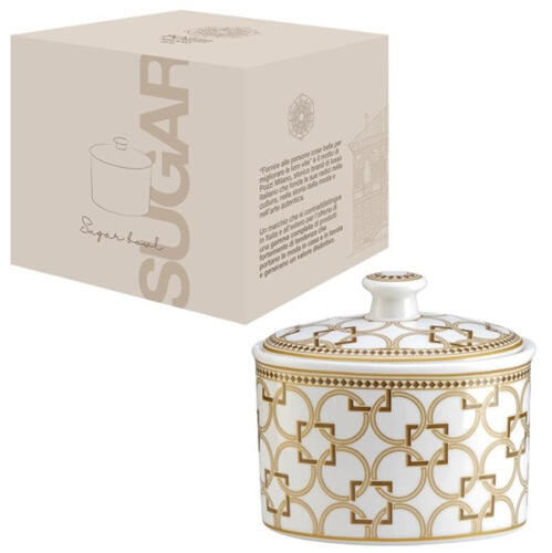 Porcelán cukortartó 300ml, dobozban, Déco (PM0127DECO)