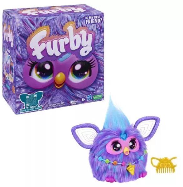 Furby interaktív plüssjáték - lila - angol nyelvű (F6743)