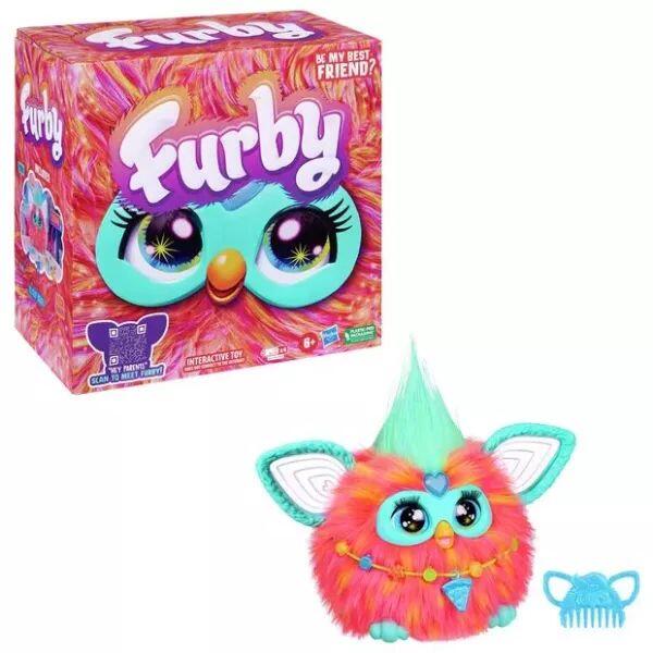 Furby interaktív plüssjáték - korall - angol nyelvű (F6744)
