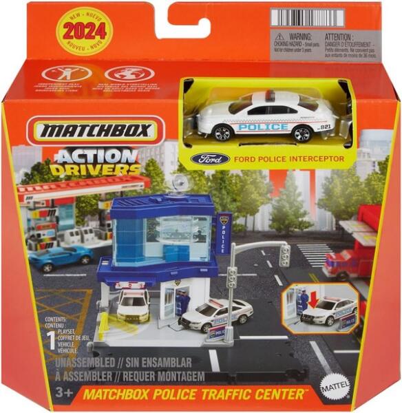 Matchbox Action Drivers - Rendőrség rendőrautóval (HRY44)
