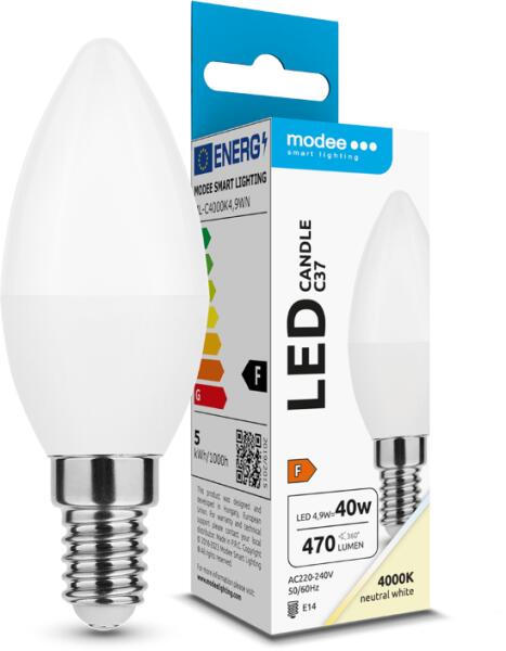 LED fényforrás Candle 4, 9W E14 200° 4000K (470 lumen) ERP