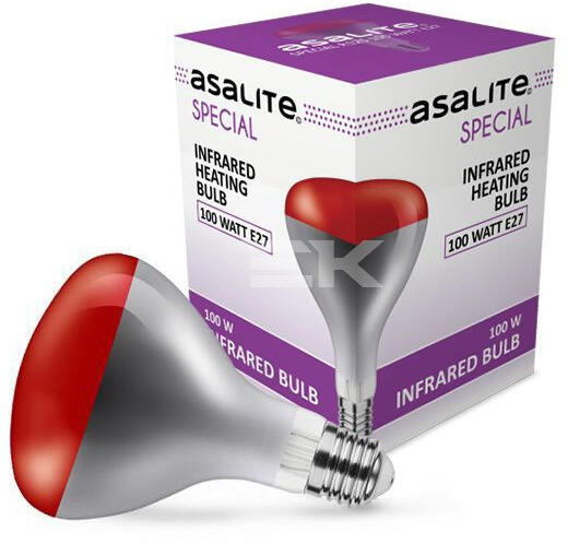 Asalite Infra Izzó Piros R125 E27 100W 2800K