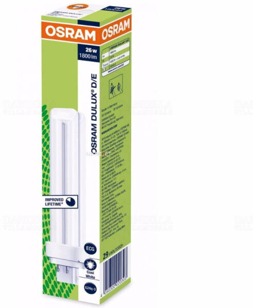 Osram 4050300020303 Dulux D/E Kompakt fénycső PL-C 4P 26W 4000K G24-Q3 Ra80 - Készlet erejéig! ! ! (4050300020303)