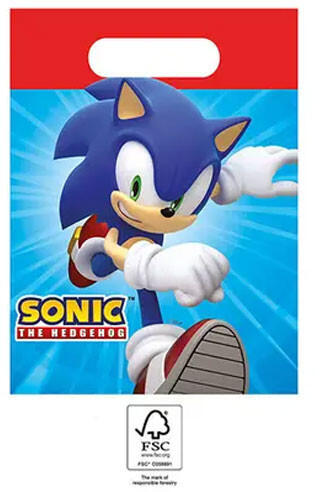Sonic a sündisznó papír ajándéktasak 4 db PNN95665