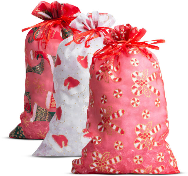 Organza ajándéktasak 3 féle 20x30 cm 58078C