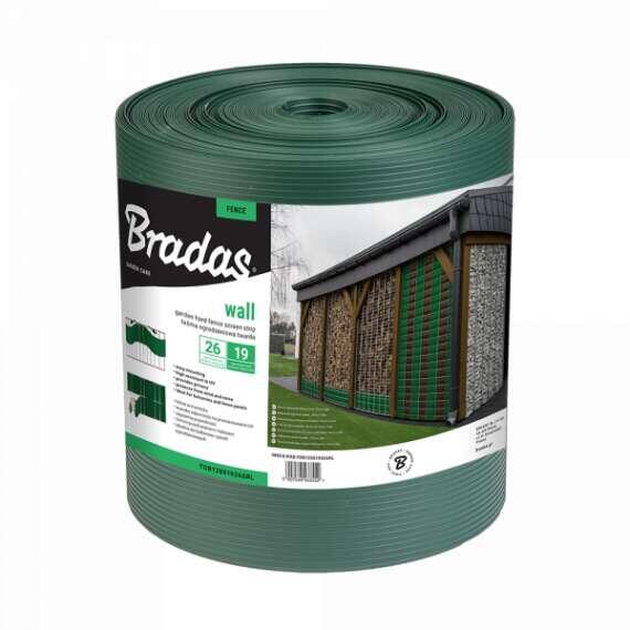Bradas Kerítéstakaró szalag zöld SOLID 19 cm x 26 m, 1200 g / m2 (285010 - TOB12001926GRL)