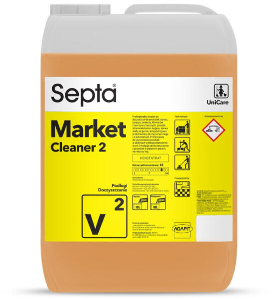 Padlótisztító szer gres, terazzo, padlólap és műanyag padlók tisztítására SEPTA MARKETCLEANER 2 V2 10L