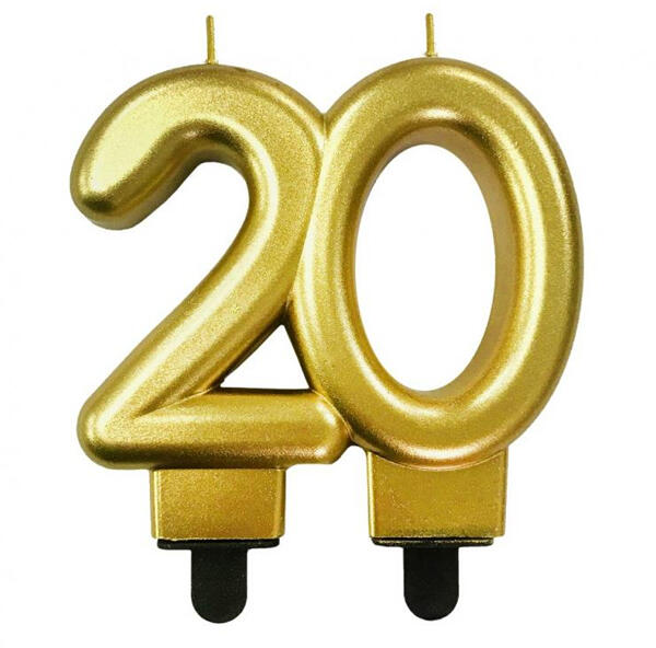 Tortagyertya, arany metál, 20-as