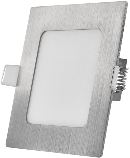 Led süllyesztett lámpatest négyzet ezüst CCT 7W