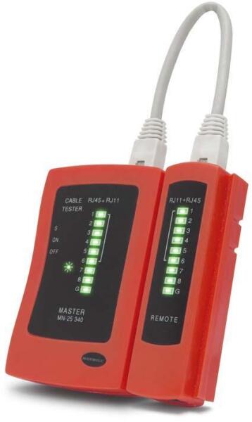 Kábelteszter, RJ11, RJ12, RJ45, MAXWELL (GLOBIZ-25340)