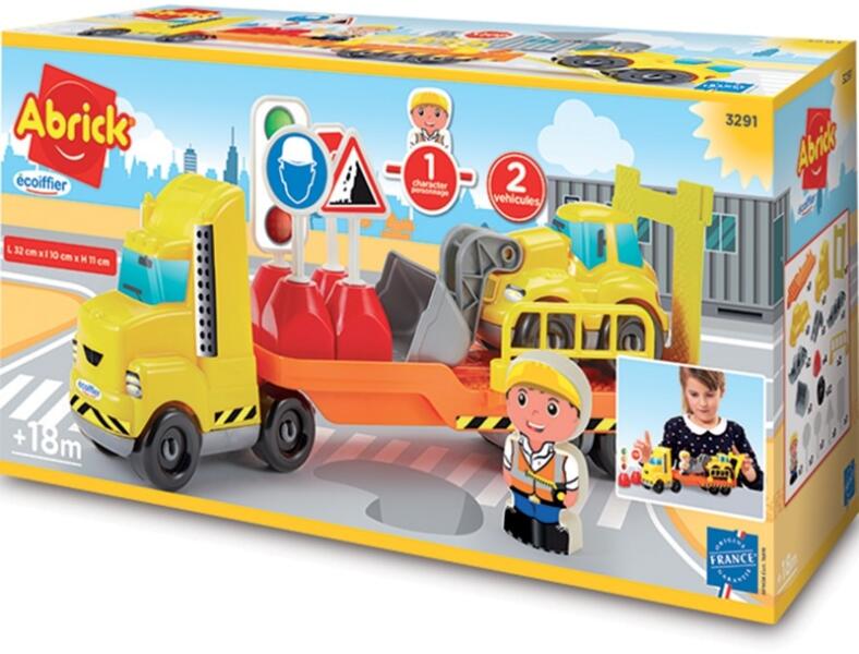 Abrick építőipari autó 32 cm kotrógéppel (3291)
