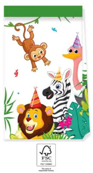 Jungle Balloons Dzsungel papírzacskó 4 db-os FSC PNN93787