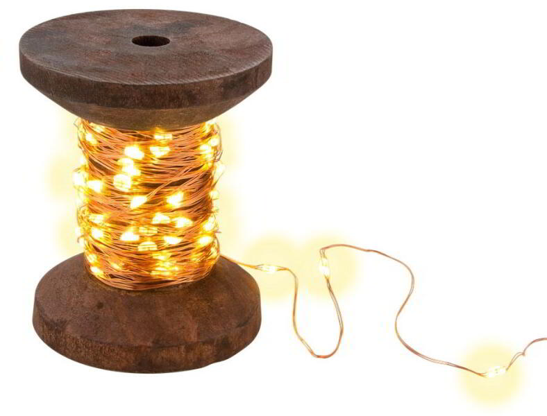 60341 Yarn Bobbin Beltéri LED Fényfüzér 10M - Melegfehér