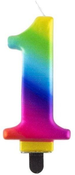 Szivárvány színű születésnapi gyertya, 8 cm - 1 (PF-SCG1) - ejatekok