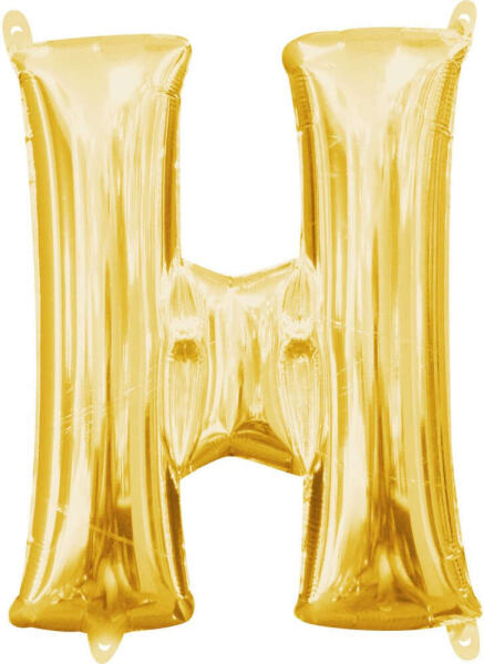 Gold, Arany mini H betű fólia lufi 33 cm (DPA3302701) - pepita - 170 Ft