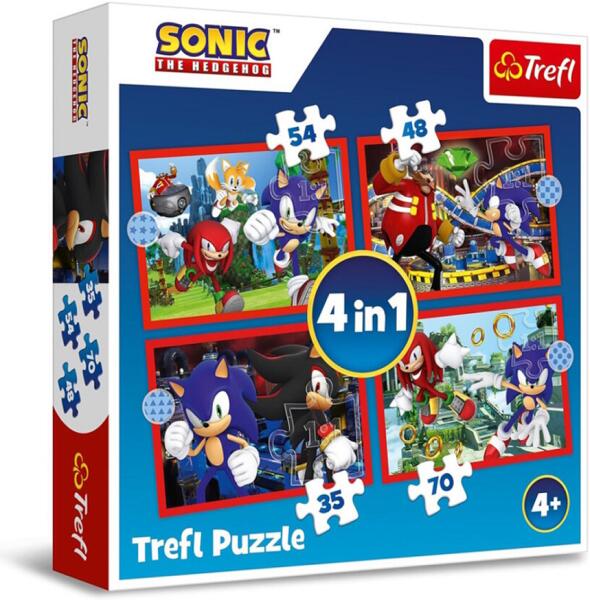Sonic, a sündisznó 4 az 1-ben puzzle (34625)