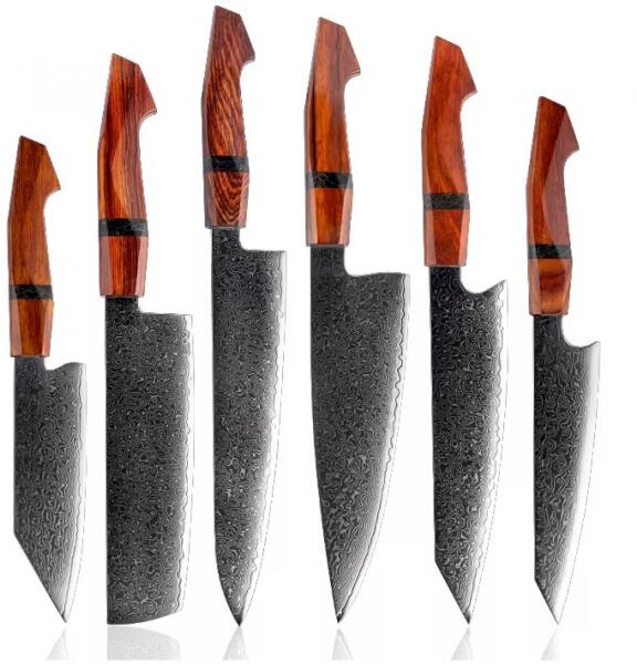 Kikaru Damaszk konyhakés készlet - 6db / Barna KP35078