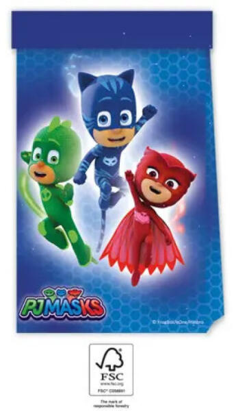 PJ Masks Pizsihősök papírzacskó 4 db-os FSC PNN94111