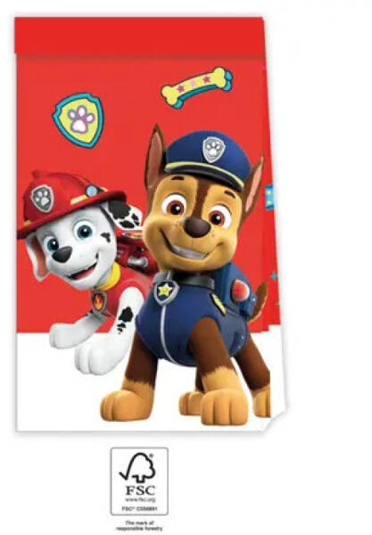 Paw Patrol Ready For Action Mancs Őrjárat papírzacskó 4 db-os FSC PNN94105