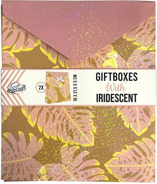 Falevél mintás Iridescent ajándékdoboz 2 db-os ARJ066994B