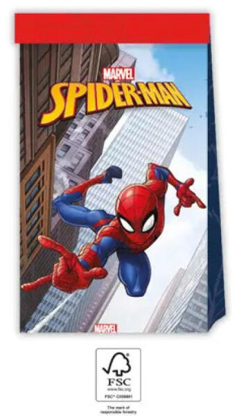 Spiderman Crime Fighter - Pókember papírzacskó 4 db-os FSC PNN93869