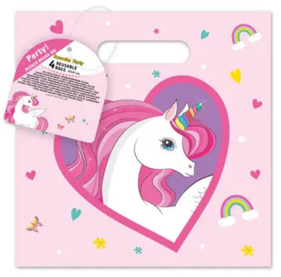 Unikornis Rainbow Colors papír ajándéktasak 4 db-os PNN95544