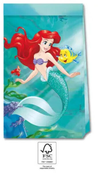 Ariel Curious Disney Hercegnők papírzacskó 4 db-os FSC PNN95462