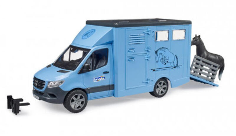 Mercedes-Benz Sprinter lószállító ló figurával (02674)