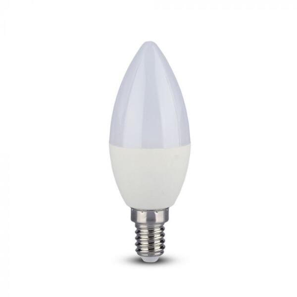 LED izzó infra távirányítóval E14 C37 4.8W 180° RGB + 4000K gyertya - 2929 - b-led