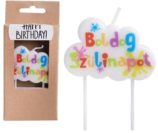 IRIS Boldog szülinapot felhő alakú gyertya dobozban (497376) - bestbyte