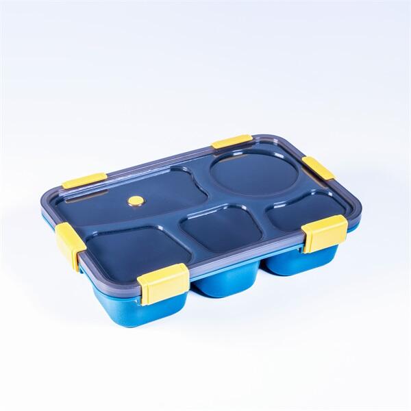 KT-004-BL 5 rekeszes kék műanyag ételhordó doboz (KT-004-BL) - officedepot